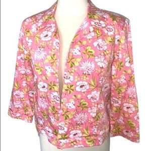 Women’s Pink Floral Jacket Cottagecore 10